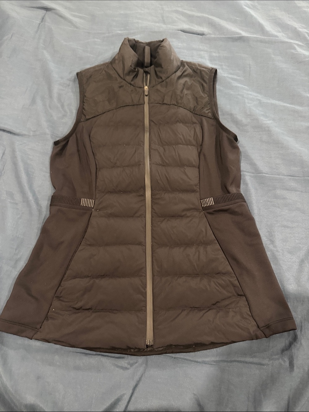 lululemon athletica Brown Quilted Sleeveless Puffer Vest
